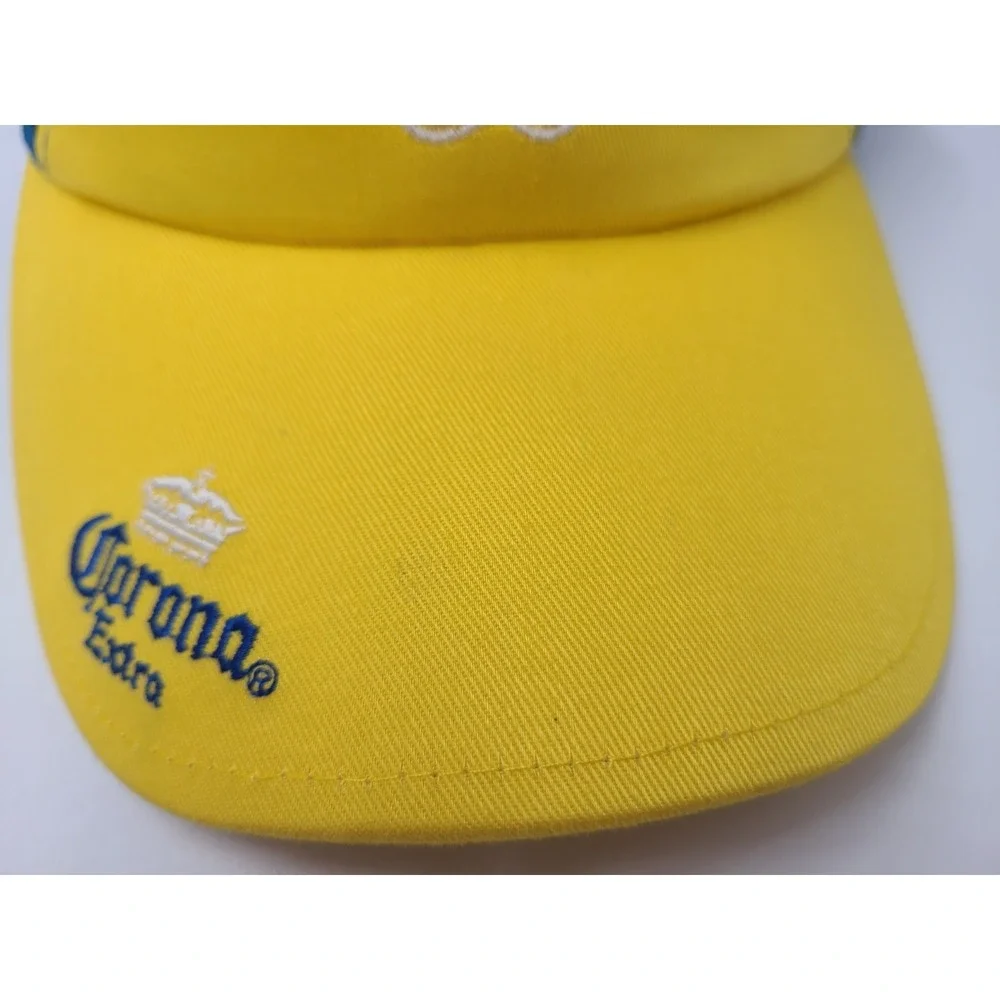 Corona Extra Cerveza Mexican Beer Mesh Trucker‎ (Fits Small) Hat Cap Yellow Blue